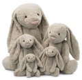 Coniglietto peluche beige morbido