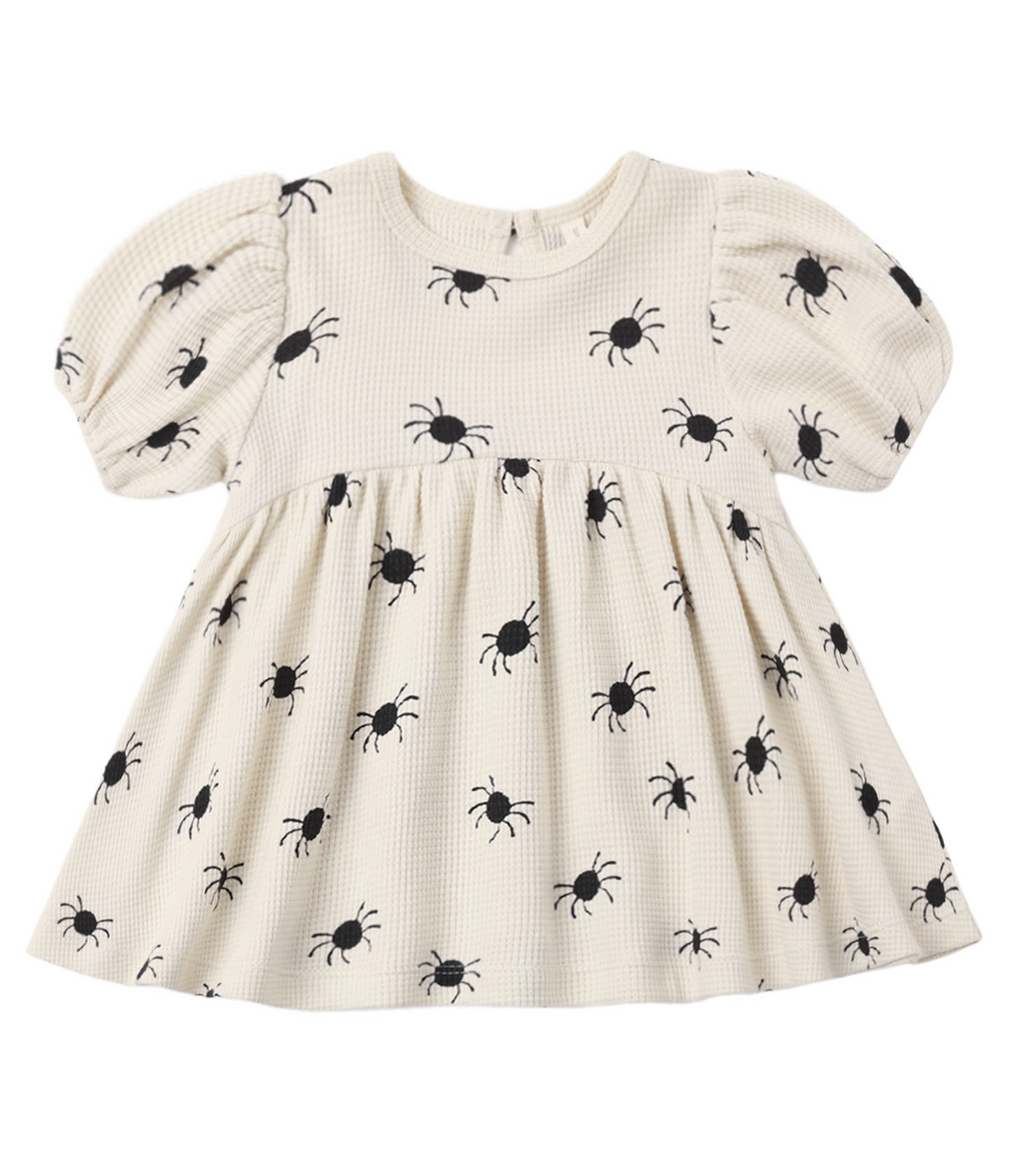 Vestito in cotone biologico con fantasia ragni
