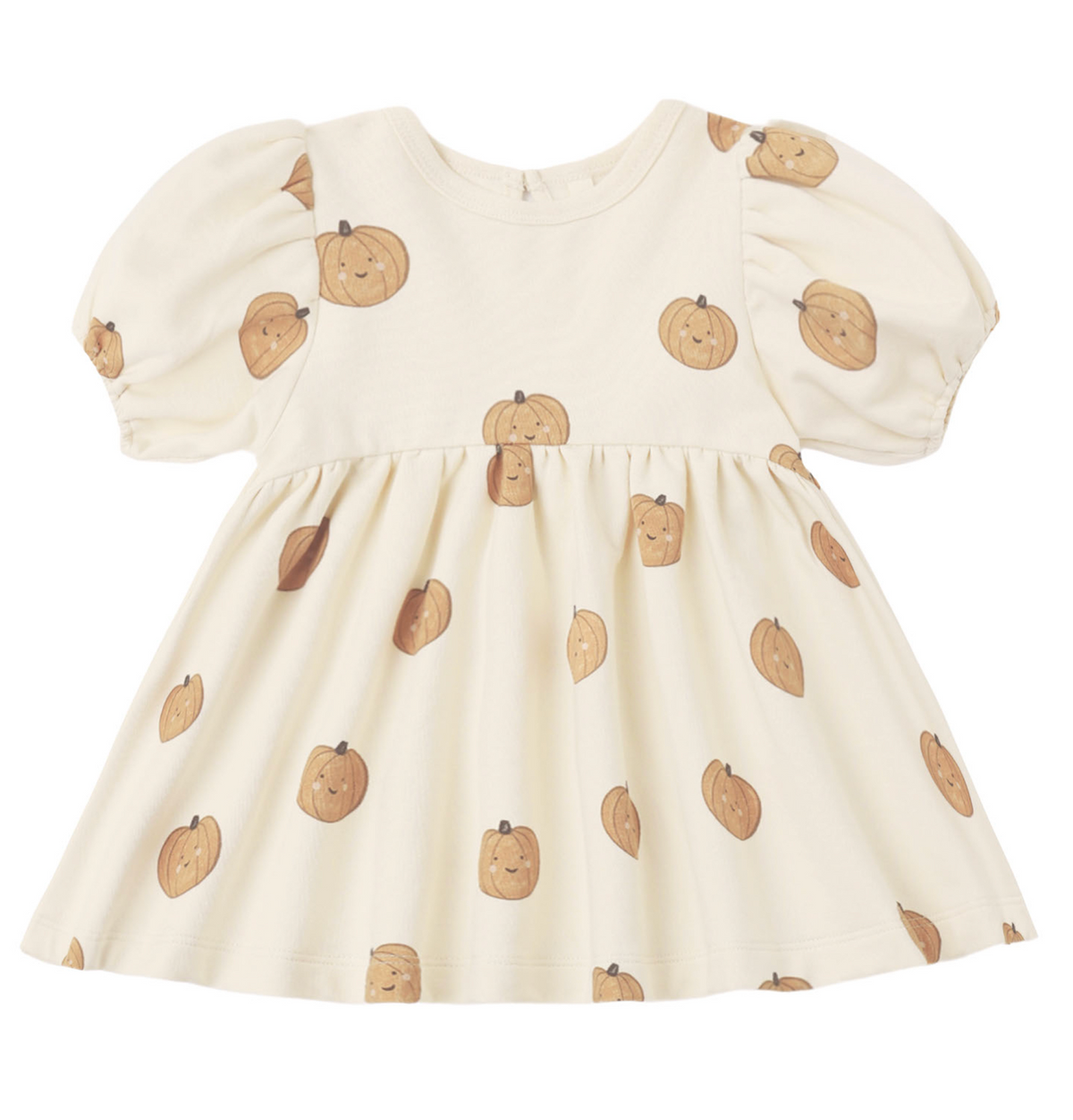 Vestito in cotone biologico con fantasia zucche